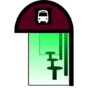 download Bus Shelter clipart image with 315 hue color