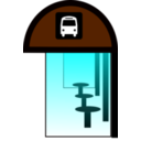 download Bus Shelter clipart image with 0 hue color