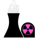 download Nuclear Plant Black clipart image with 270 hue color