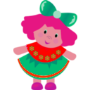 download Doll clipart image with 315 hue color