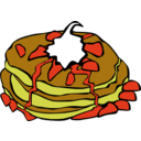 download Fast Food Breakfast Pancakes clipart image with 0 hue color