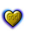 download God Heart Editable Text clipart image with 45 hue color