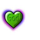 download God Heart Editable Text clipart image with 90 hue color