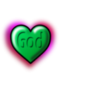 download God Heart Editable Text clipart image with 135 hue color