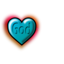 download God Heart Editable Text clipart image with 180 hue color