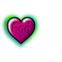 download God Heart Editable Text clipart image with 315 hue color
