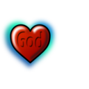 download God Heart Editable Text clipart image with 0 hue color