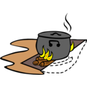download Campfires And Cooking Cranes clipart image with 0 hue color