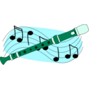 download Recorder And Music clipart image with 135 hue color