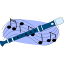 download Recorder And Music clipart image with 180 hue color
