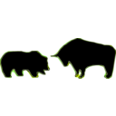 download Bull Bear Variation Iii clipart image with 45 hue color