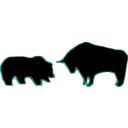 download Bull Bear Variation Iii clipart image with 135 hue color