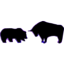 download Bull Bear Variation Iii clipart image with 225 hue color