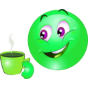 download Boy Drink Tea Smiley Emoticon clipart image with 90 hue color