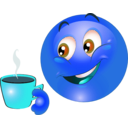 download Boy Drink Tea Smiley Emoticon clipart image with 180 hue color