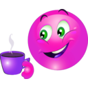 download Boy Drink Tea Smiley Emoticon clipart image with 270 hue color