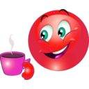 download Boy Drink Tea Smiley Emoticon clipart image with 315 hue color