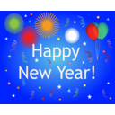 download Happy New Year clipart image with 0 hue color