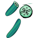 download Cucumber clipart image with 45 hue color