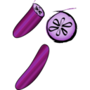 download Cucumber clipart image with 180 hue color