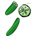 download Cucumber clipart image with 0 hue color