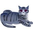 download Tabby Cat clipart image with 225 hue color