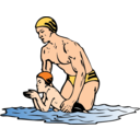 download Swim Lesson clipart image with 0 hue color