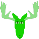 download Mad Moose clipart image with 90 hue color