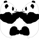 download Panda clipart image with 180 hue color