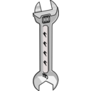 download Wrench clipart image with 315 hue color