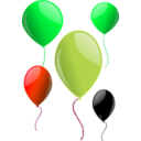 download Some Balloons clipart image with 135 hue color