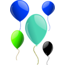 download Some Balloons clipart image with 225 hue color