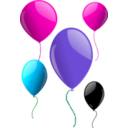 download Some Balloons clipart image with 315 hue color