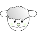 download Sheep Sad clipart image with 90 hue color