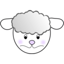 download Sheep Sad clipart image with 270 hue color