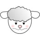 download Sheep Sad clipart image with 0 hue color