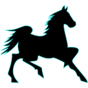 download Fire Horse clipart image with 180 hue color