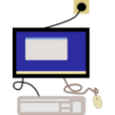 download Computer Terminal clipart image with 0 hue color