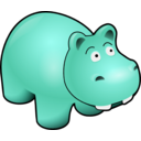 download Hippo clipart image with 135 hue color