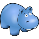 download Hippo clipart image with 180 hue color