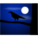 download Raven Illustration clipart image with 315 hue color