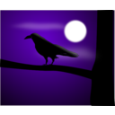 download Raven Illustration clipart image with 0 hue color