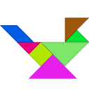 download Tangram clipart image with 270 hue color