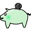 download Piggybank clipart image with 135 hue color