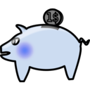 download Piggybank clipart image with 225 hue color