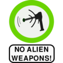 download No Alien Weapons clipart image with 90 hue color