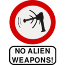 download No Alien Weapons clipart image with 0 hue color
