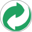 Recycling Symbol Green And White Arrows