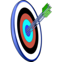 download Arrows And Target clipart image with 180 hue color