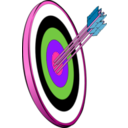 download Arrows And Target clipart image with 270 hue color